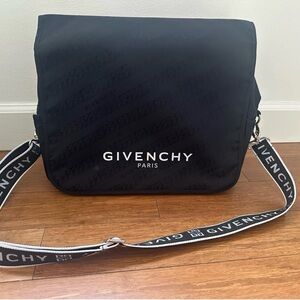 Givenchy Black diaper bag with logo